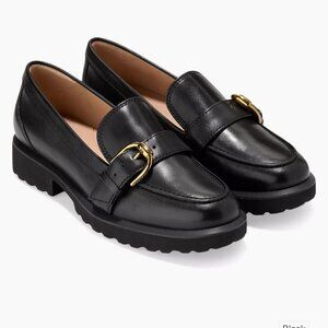 Cole Haan - Giana 30 MM Buckle Lug Sole Loafers in Black - Size 9